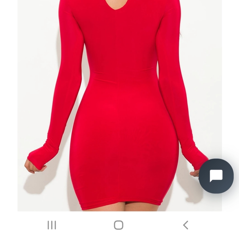 Mini red dress